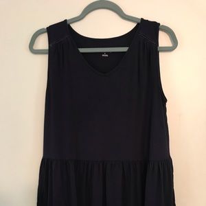 Navy Merona Peplum Top